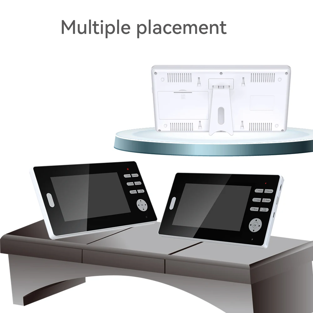 Sistema de Control de acceso para timbre, intercomunicador Visual con pantalla IPS de 7 pulgadas, 2,4 Ghz, vídeo inalámbrico sin cables, visión nocturna IR