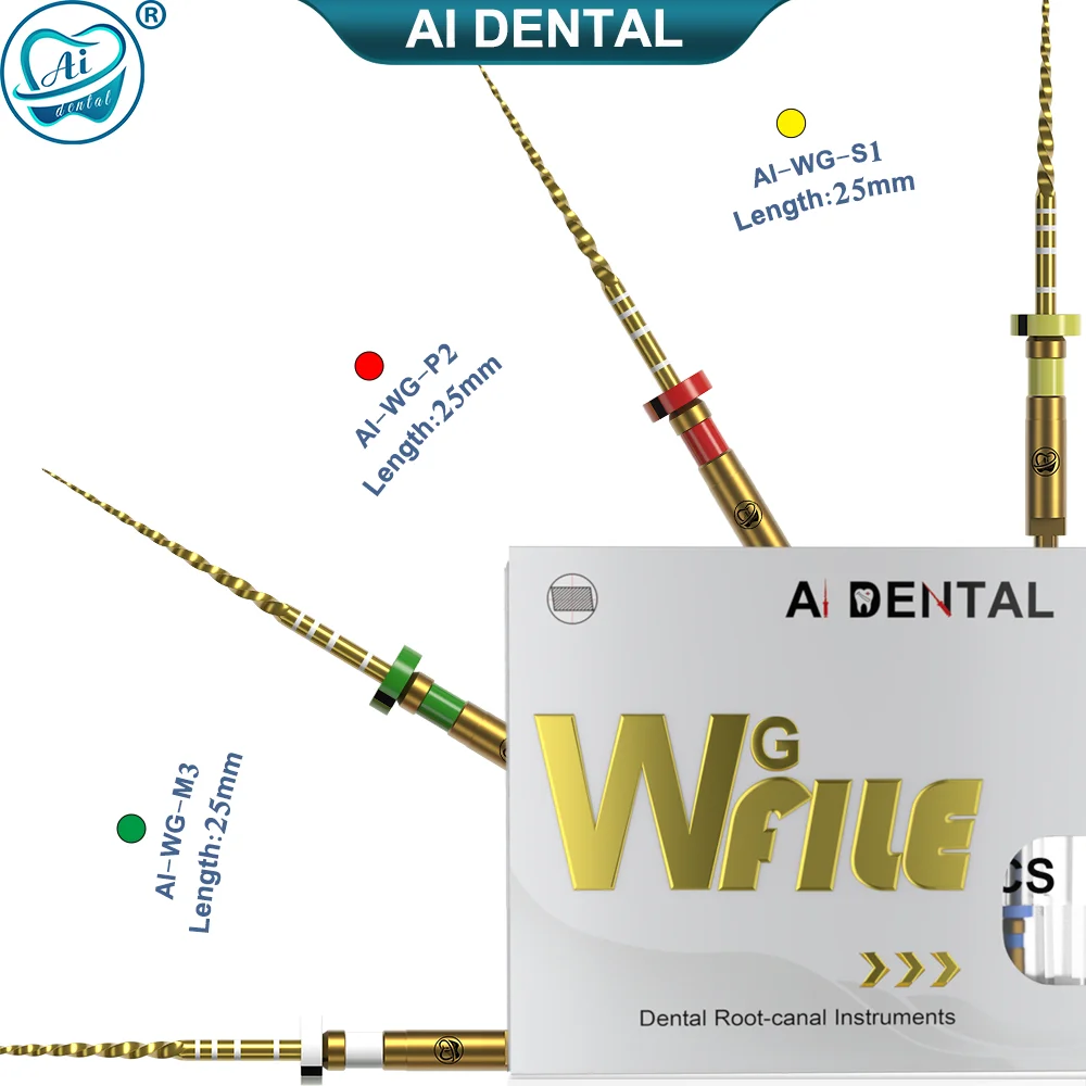 AI-WG Loving File Dental Root Canal File Glod 25mm Niti WaveOne System Endomotor Files Drills Dentist Instruments