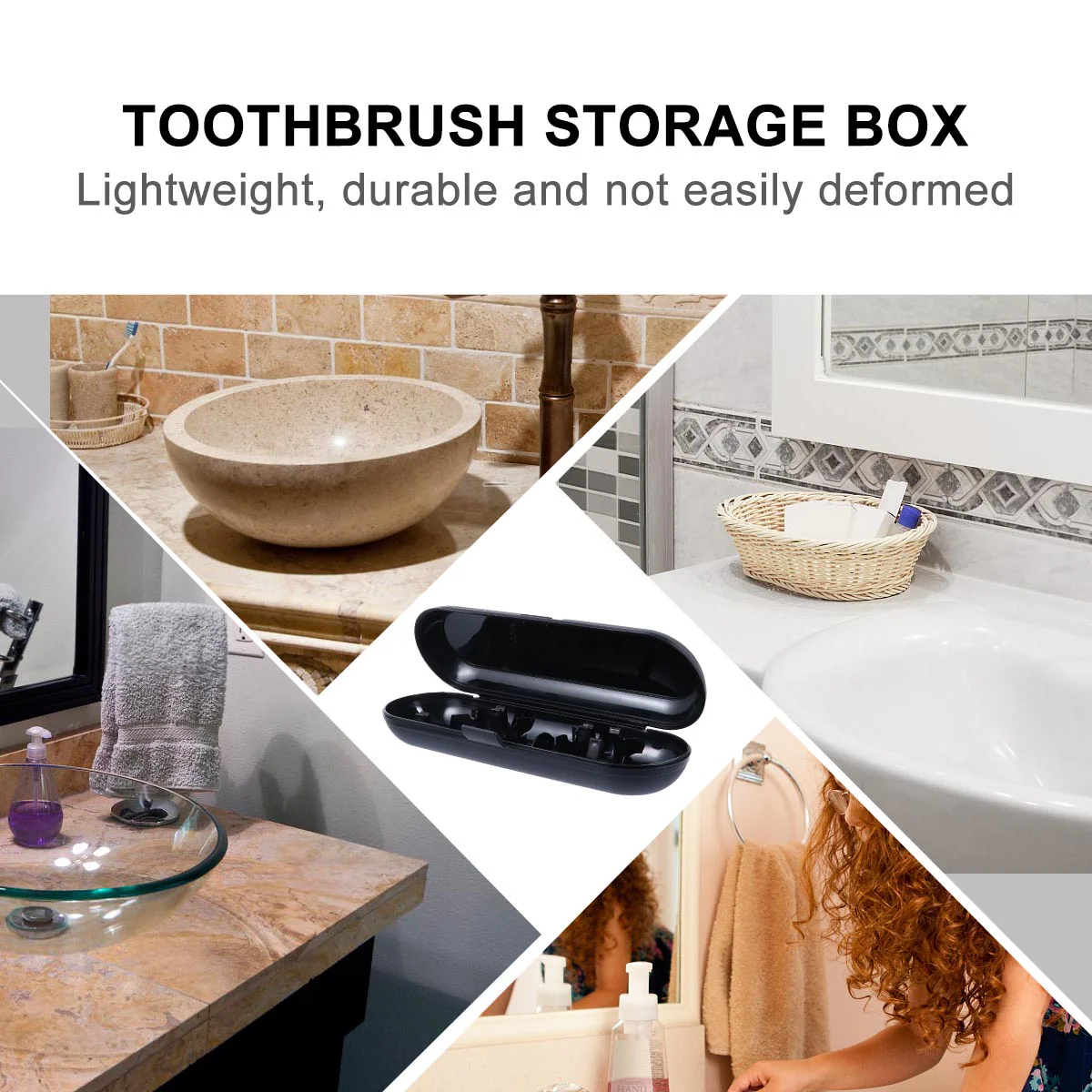 2 Pcs Container Toothbrush Box Travel Electric Holder Food Grade Pp Storage Case