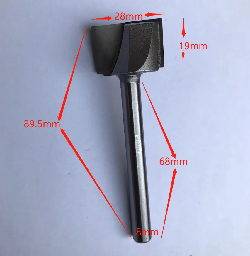 

8MM handle extended handle woodworking milling cutter with alloy woodworking carving knife edger grooving extended bottom cleani