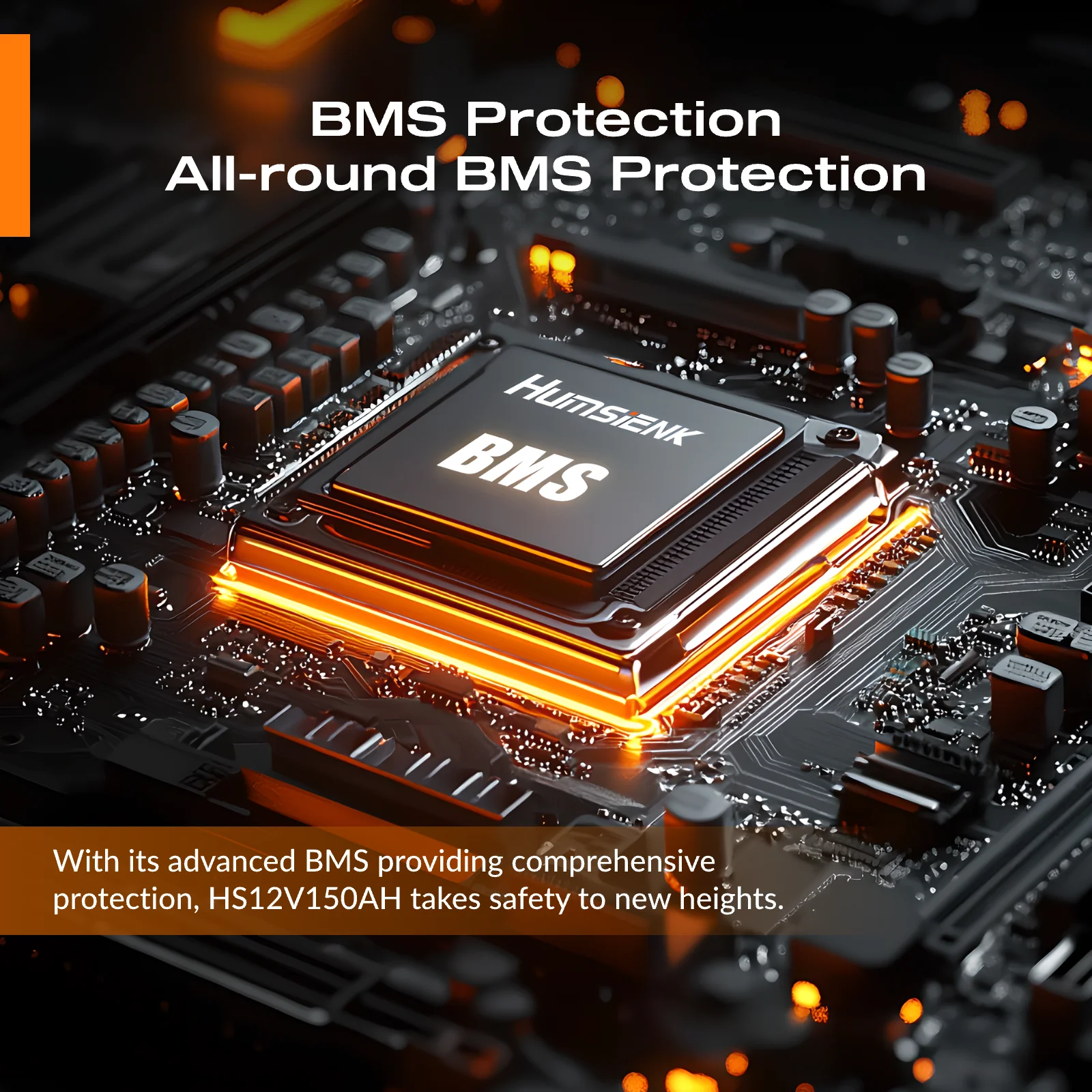 Humsienk LiFePO4 بطارية بلوتوث 12 فولت 150 أمبير بطارية ليثيوم مع تحسين 110A BMS ل RV/شاحنات/محرك التصيد/التخييم/عربة الجولف