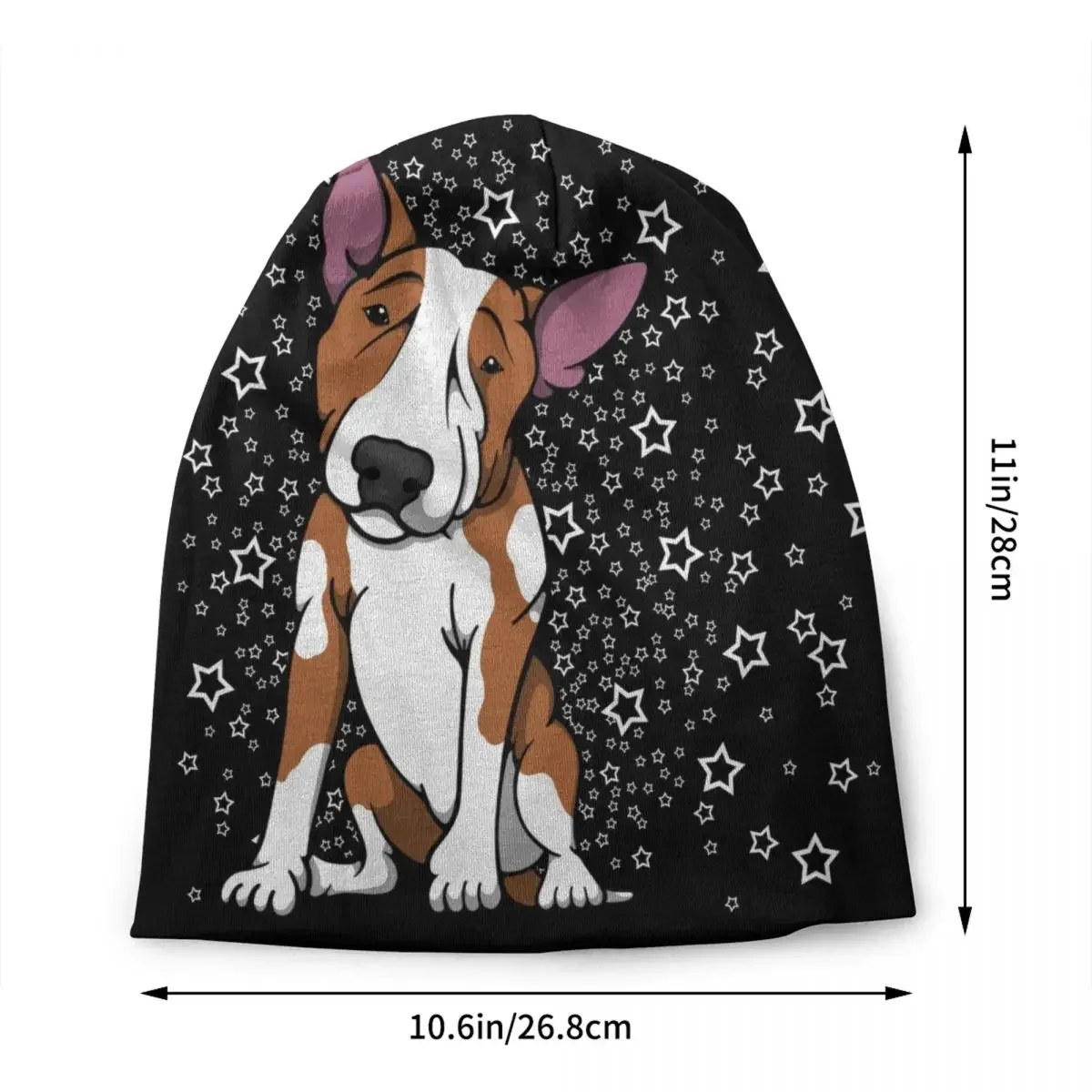 Starry English Bull Terrier Beanie Cap Unisex Bonnet Homme Knitting Hats Street Ski Dog Animal Skullies Beanies Hats For