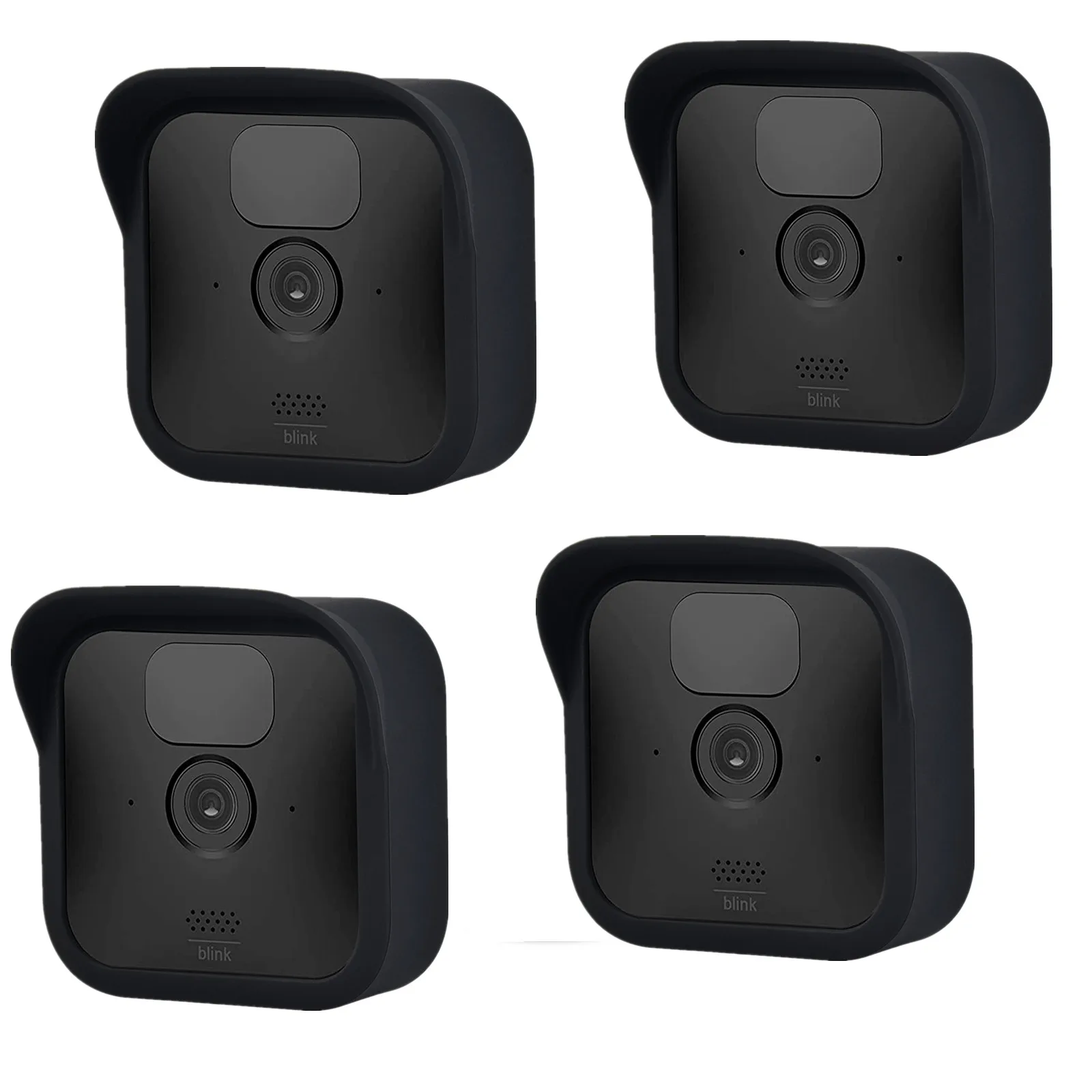 

4Pcs Silicone Cover for Blink XT2 XT Camera, UV Weatherproof Protective Cover for Outdoor Indoor Home Security Camera Black