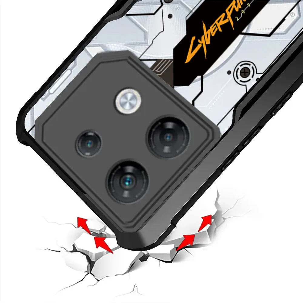 [Ready Stock]Transparent Phone Case Infinix GT20 Pro Infinix GT10 Pro Shock Fall Prevention Acrylic Case CBPK