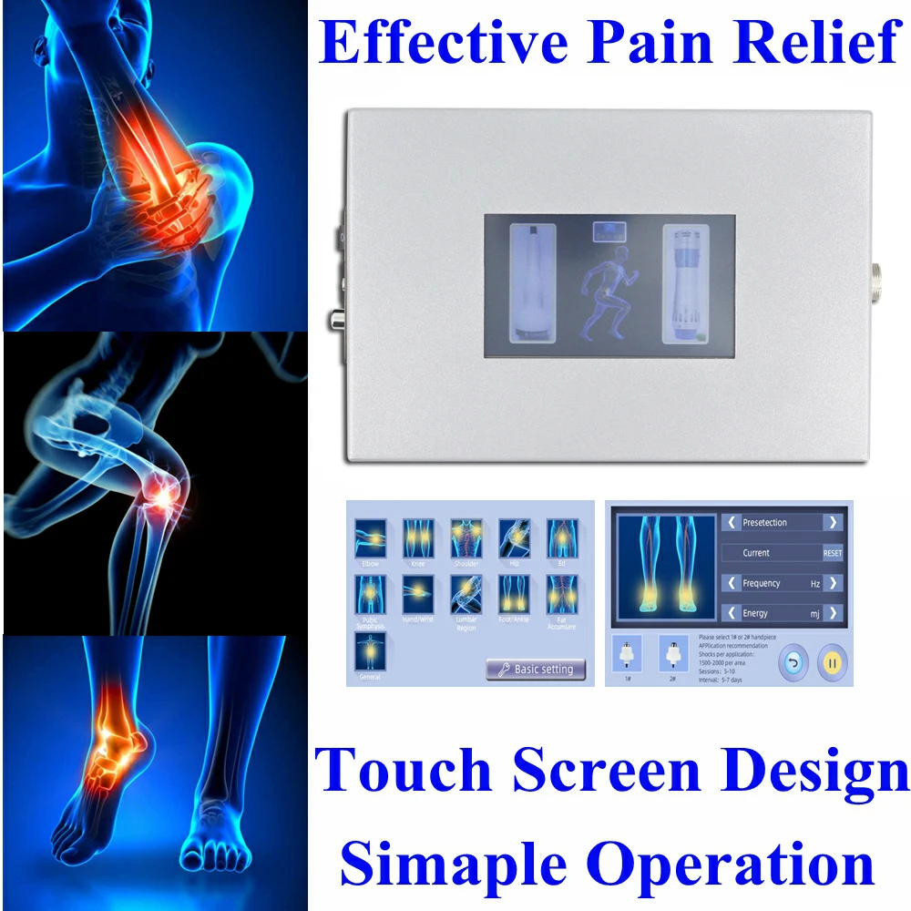 300MJ Shockwave Therapy Machine Physiotherapy Shock Wave Ultrasound Body Massage Equipment ED Treatment Tennis Elbow Pain Relief