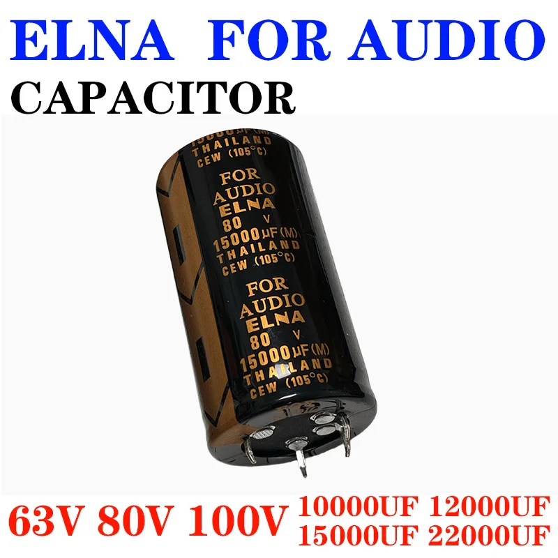 1PCS ELNA 63V 80V 100V For Audio Capacitor 10000uf 15000uf 22000uf 2p 4p 2pin 4pin 10000 15000 22000 uf 63 80 100 V Capacitor