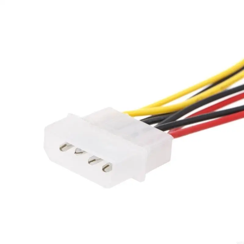 IDE Molex to 3Pin Fan Adapter, PC Fan Adapter 4Pin Molex to 4 PWM Splitter Sleeved Braided Cable for 3 Pin Computer PC