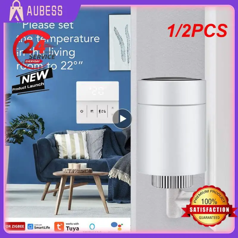 

1/2PCS Tuya Smart Thermostat Radiator Valve TRV Programmable Floor Heating Controller Support Alexa Yandex Alice Smart