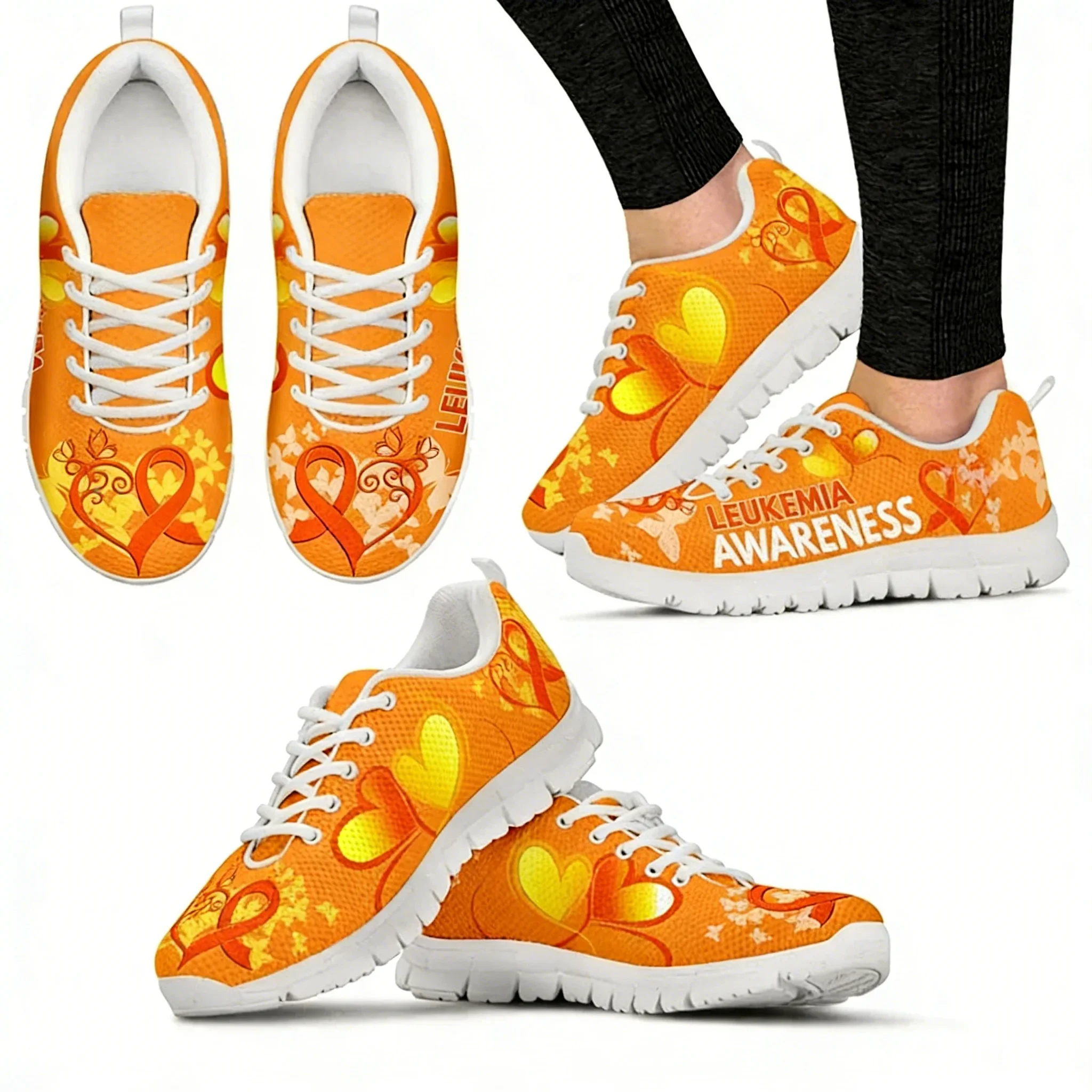 Women's Tennis Shoes Breast Cancer Awareness Pink Ribbon Design Dirty Resistant Running Sneakers Zapatos Hombre Gift