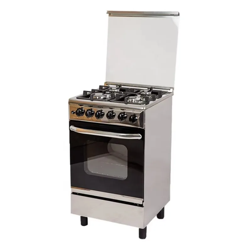 Heavy Duty Free Vertical Rack Dual Range 4 Burner Gas Cooker with Vertical Oven