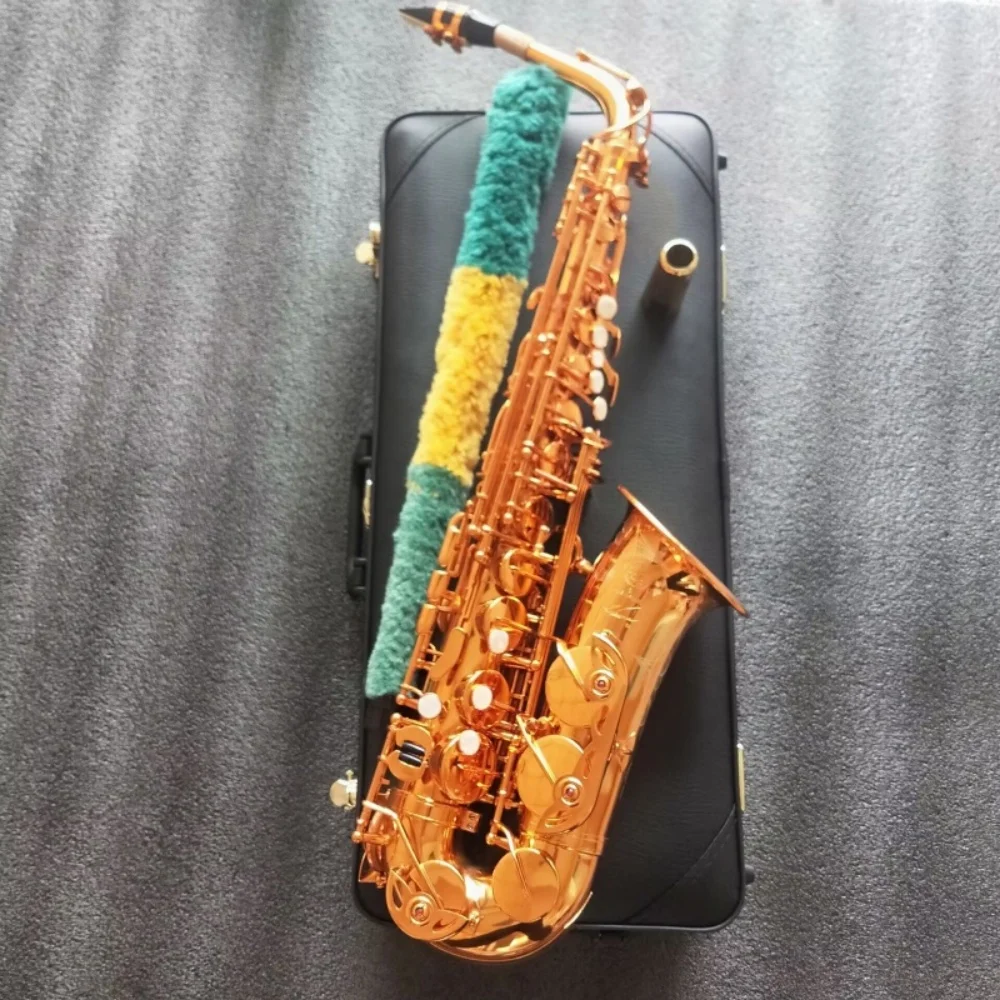 

Новый саксофон Eb E-flat Alto R54 с резным узором на корпусе, деревянный духовой инструмент с чехлом и аксессуарами