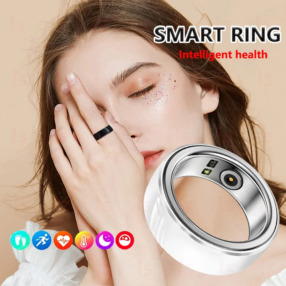 

2024 Fashion Ceramics Smart Ring Fitness Tracker for Android IOS Heart Rate Blood Oxygen Sleep Smart Health Ring For Men Women