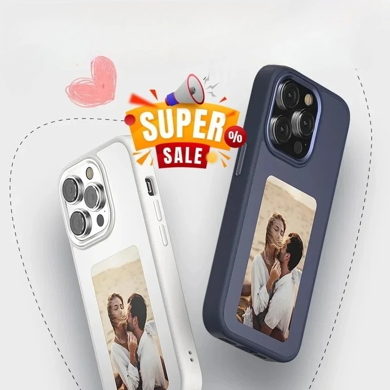 

Чехлы для мобильного телефона Fundas Iphone 13 14 15 16 Pro Max DIY, новый роскошный NFC Smart E с чернильным экраном и дисплеем