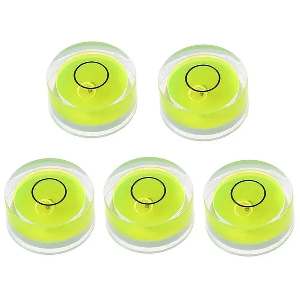 5Pcs Set Mini Bubble Levels Multipurpose Round Level Measurement Instrument 10mm*6mm/12mm*7mm/15mm*8mm/18mm*9mm