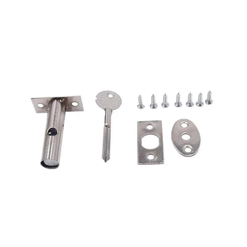 Tube Well Lock with Key Stainless Steel Pipe Tube Lock for Escape Aisle Fireproof Door Hardware cerradura Best Offer