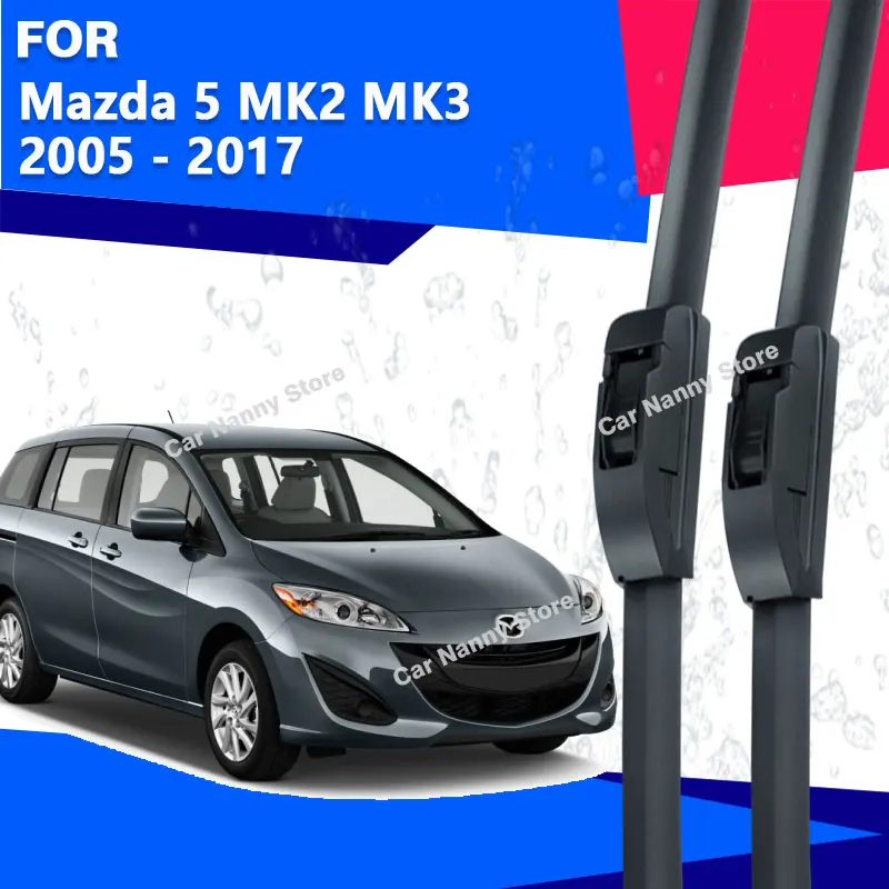 

Front Windshield Windscreen Blades for Mazda Premacy Mazda 5 MK2 MK3 2005 - 2017 Car Wipers Rubber Strip Wiper Soft Rubber 2006