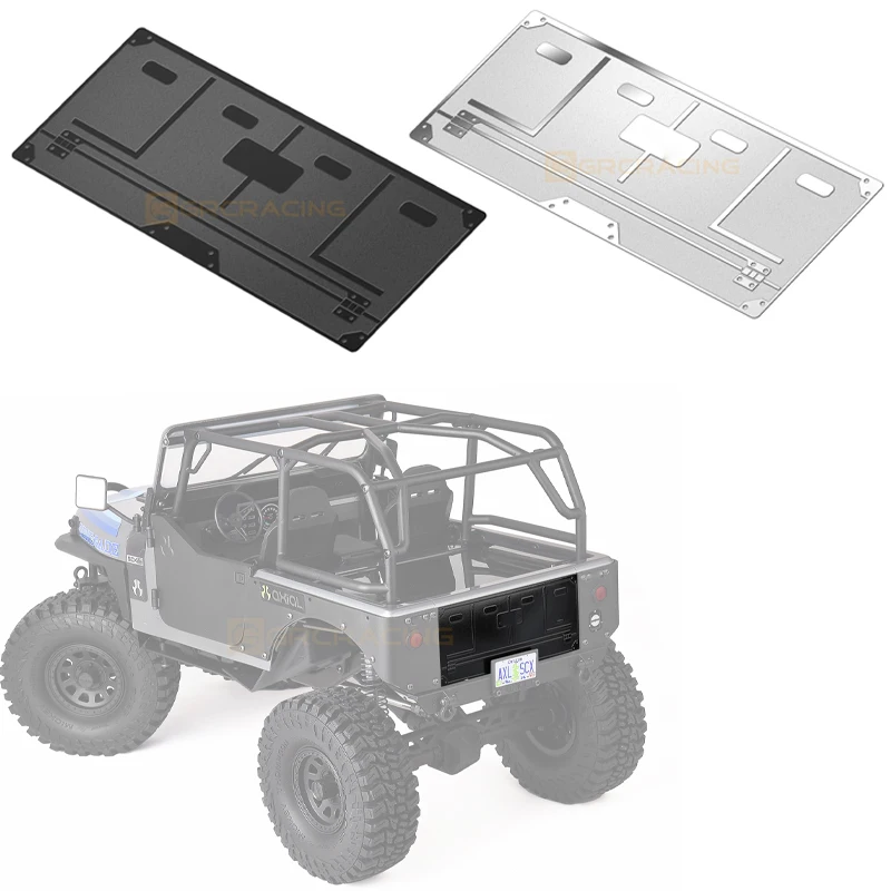 Metalowy element dekoracyjny tylnej klapy do samochodu gąsienicowego 1/10 RC Traxxas SCXIII CJ-7 Akcesoria