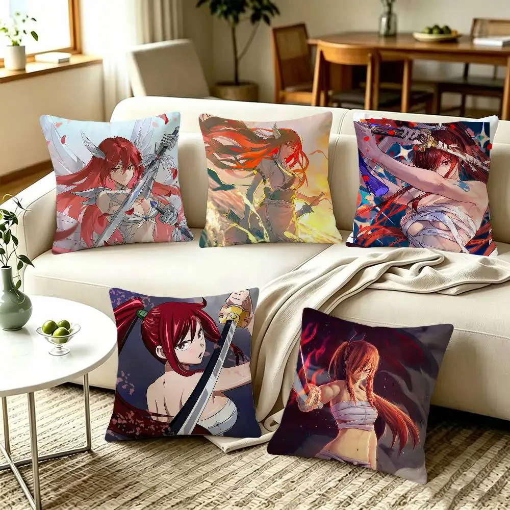 Manga Erza Scarlet Fairy Tail  Home Sofa Cushion Covers and Aecorative Custom Pillow Covers