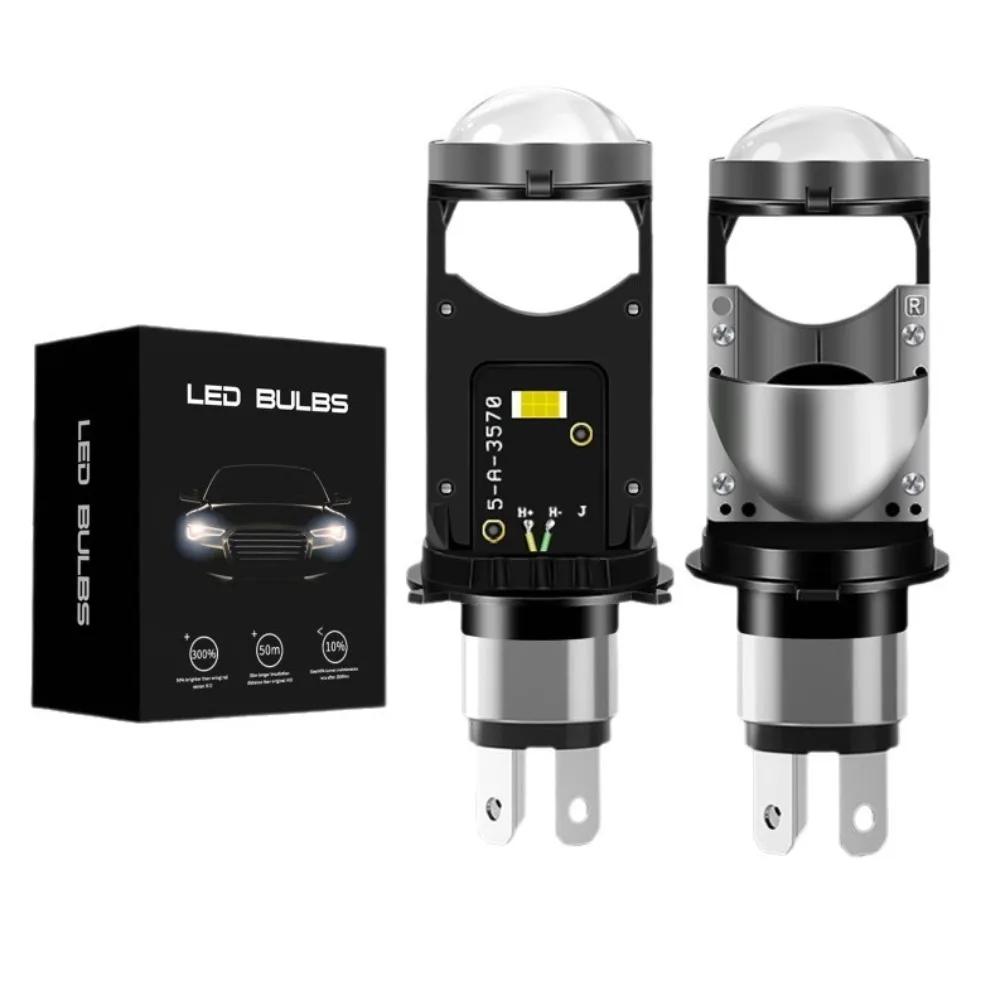 

H4 HB2 9003 Мини Bi-LED линза-проектор 12В 26Вт 6000К, двухрежимный (дальний/ближний свет) для модернизации автомобильных фар