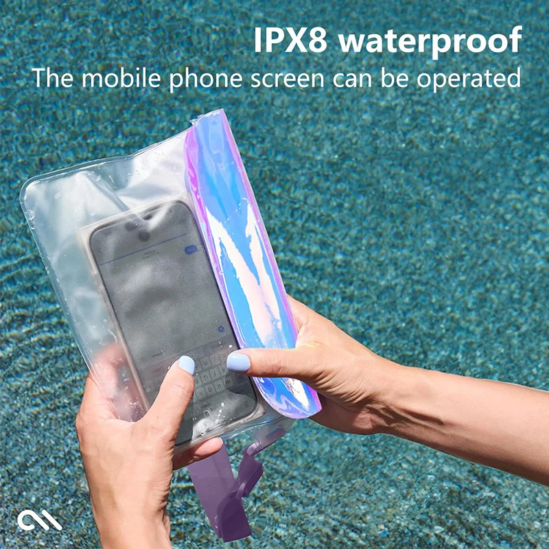 IPX8 방수 폰 파우치 야외 투명 터치 가능한 허리 가방 크로스바디 가방 수영 다이빙 스노클링 해변 드리프팅용