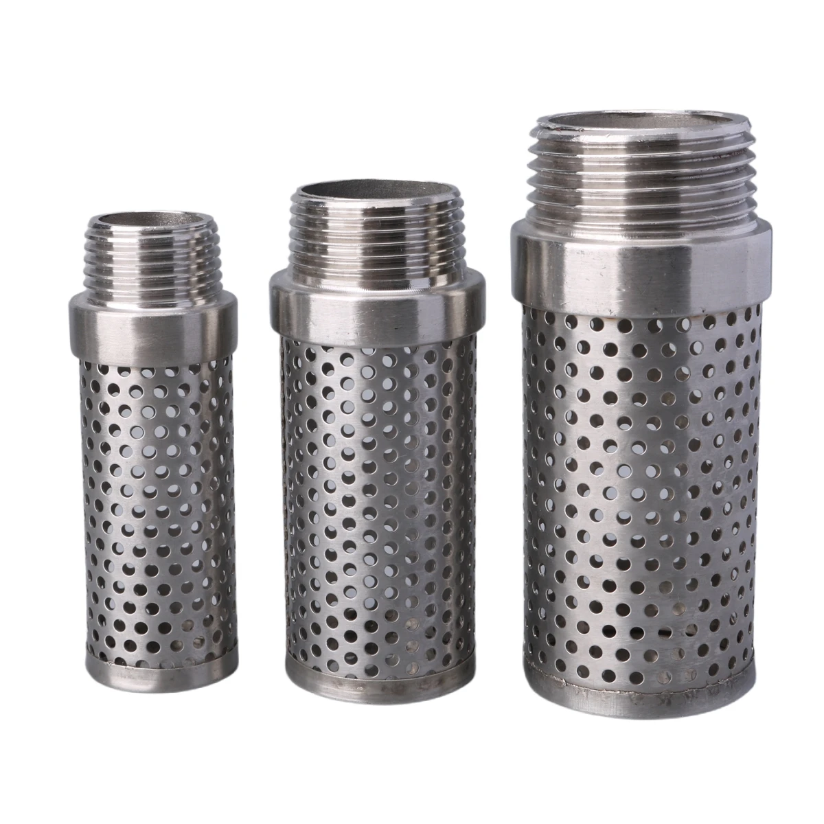 20mm~110mm 304 Stainless Steel Inlet Filter Agriculture Garden Irrigation Water Pump Hard Mesh Filter Aquarium Water Tank Filter