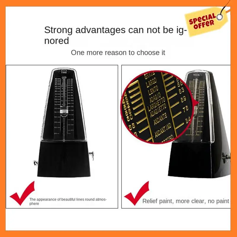

AD08-Metronome Piano Mechanical Metronome Universal Instrument Metronome Suitable For Piano, Guitar, Erhu