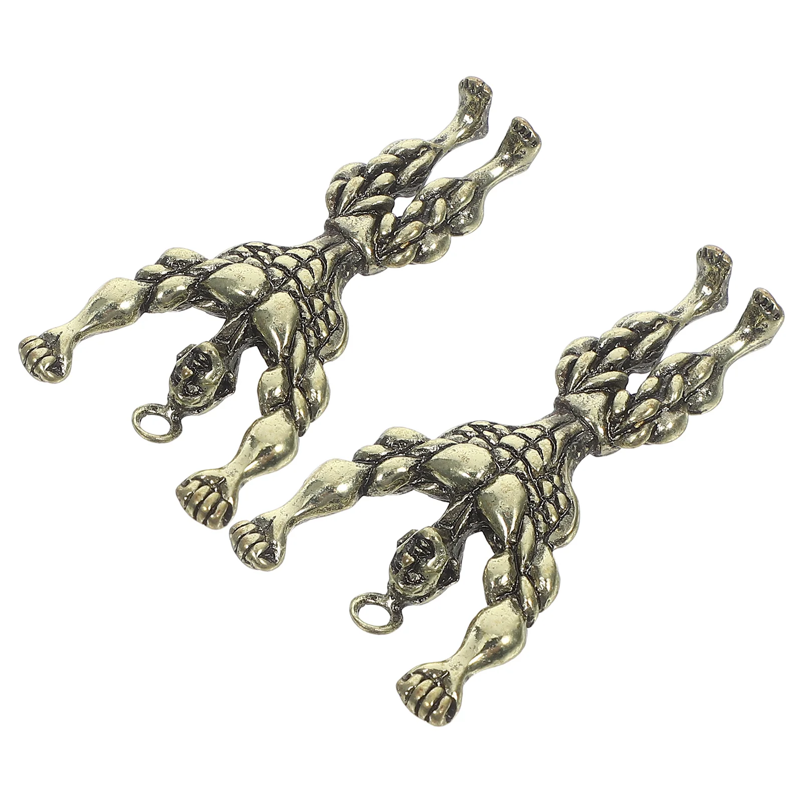

2pcs Fitness Expert Pendants Zinc Alloy Charms Jewelry Making Crafts Alloy Findings Handicraft Pendants