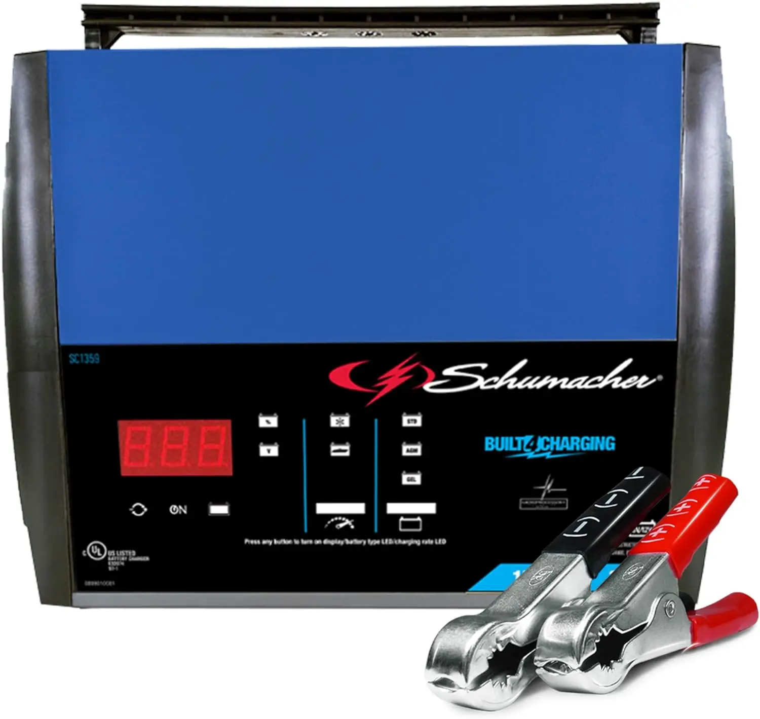 Schumacher SC1359 15A 6V/12V Fully Automatic Battery Charger and Maintainer – Rapid Charging, Power Sport