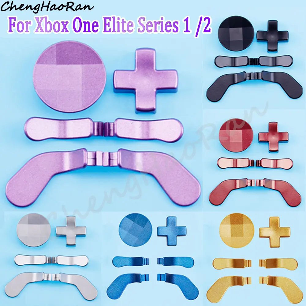 

1 Set Metal Paddles Trigger Button For Xbox One Elite Series 1 2 Controller Gamepad D-Pad Direction Cross Key Replacement Parts