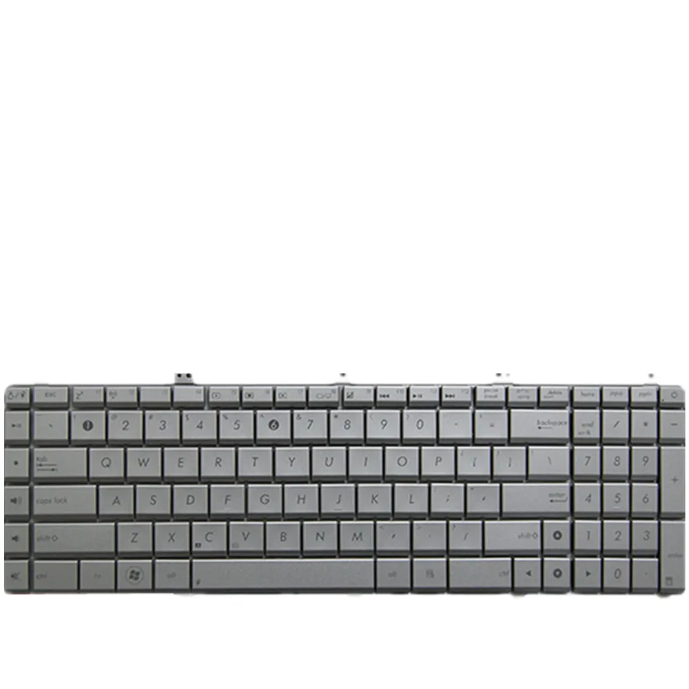 Laptop Keyboard For ASUS N55 N55S N55SF N55SL Colour Silver US United States Edition