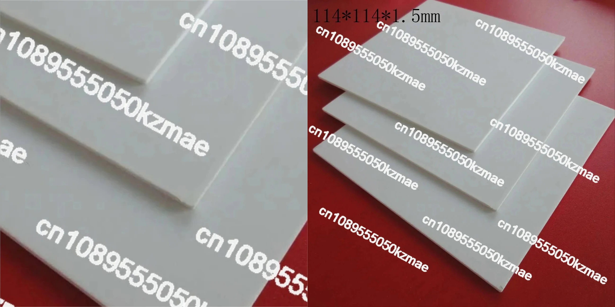 Alumina High-Temperature Ceramic Sheet | 114×114mm Size - Thickness 1.5/1.0/0.8/0.65/0.5/0.385mm