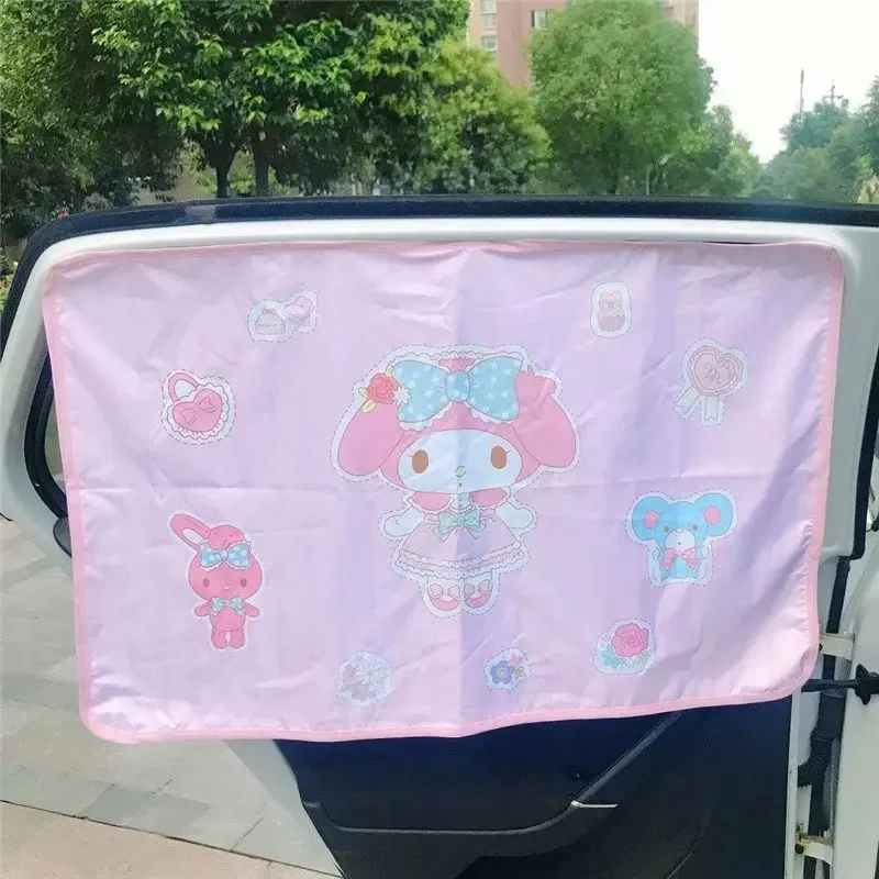 

Sanrio Kawaii Hello Kitty Magnetic Car Sunshades My Melody Cinnamoroll Anime Cartoon Cute Universal Sun Protection Side Curtains