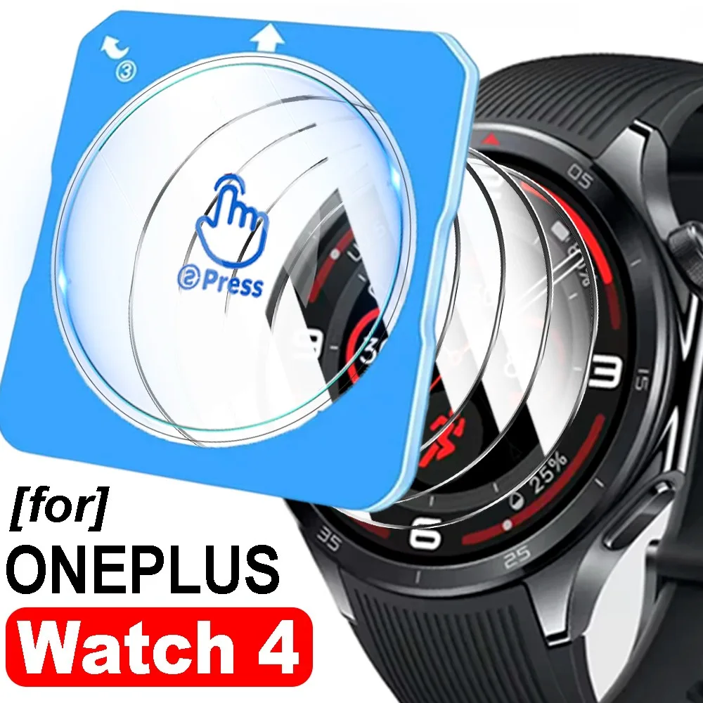 5-1Pcs Easy Installation Protective Glass for OnePlus Watch 4 Smartwatch HD Anti-scratch Screen Protectors for OnePlus Watch 4