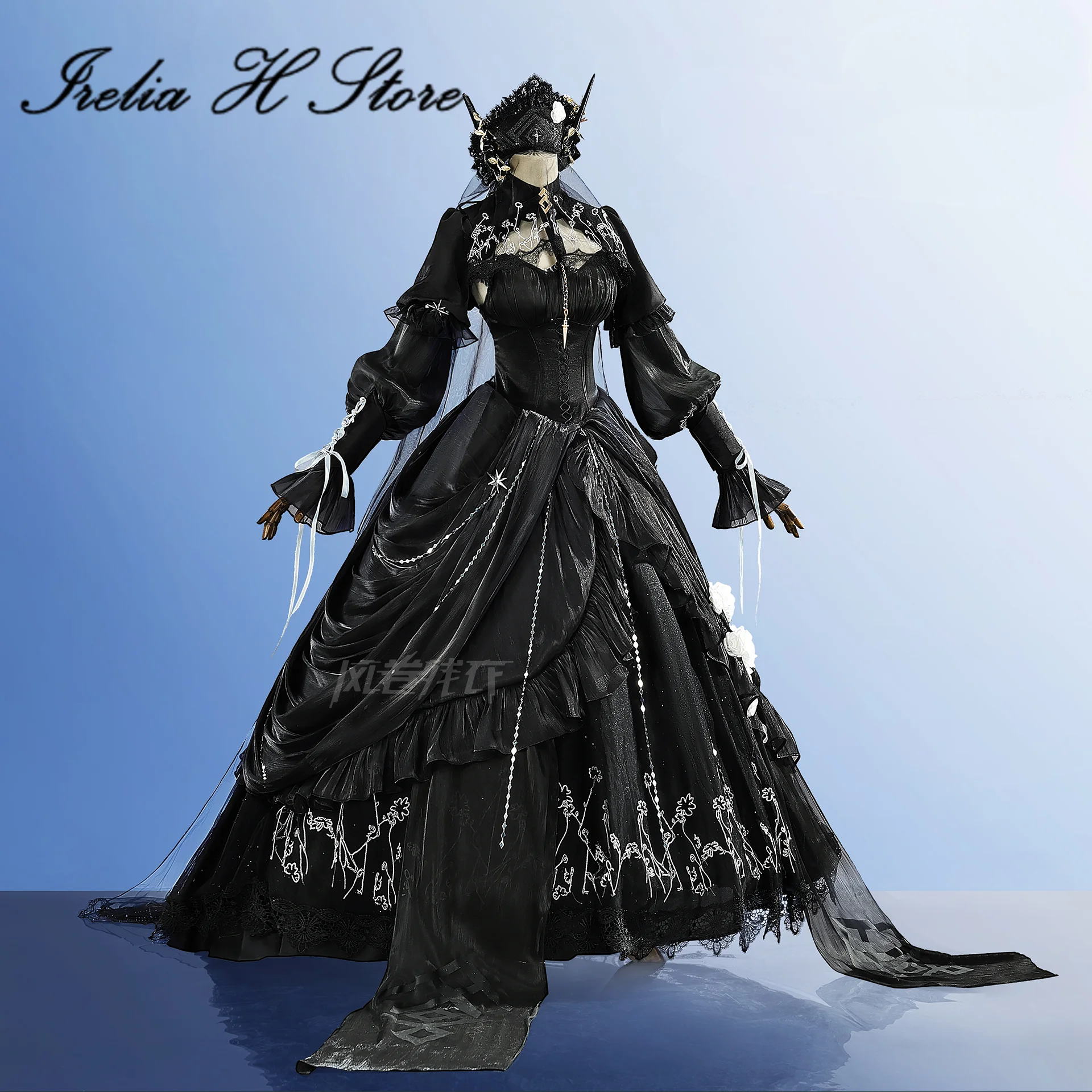 Irelia H Store أزياء فرسان تيريزا المدنية إترننا التأثيرية للنساء أزياء الهالوين فساتين سوداء