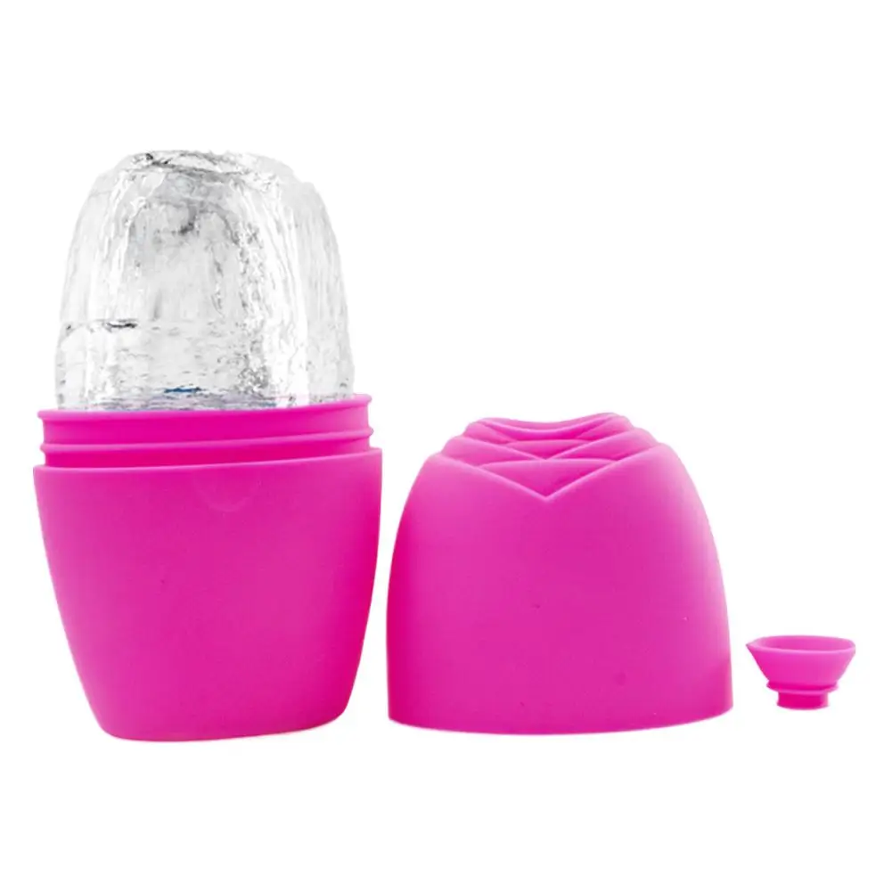 Bandeja de gelo facial reutilizável massagem bandeja de gelo de silicone portátil cuidados com encolhimento facial molde de gelo massageador facial beleza ferramentas de cuidados com a pele