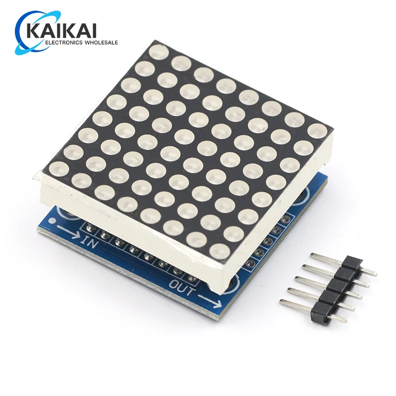 Módulo de matriz de puntos MAX7219, microcontrolador, módulo de pantalla LED, Kit de bricolaje