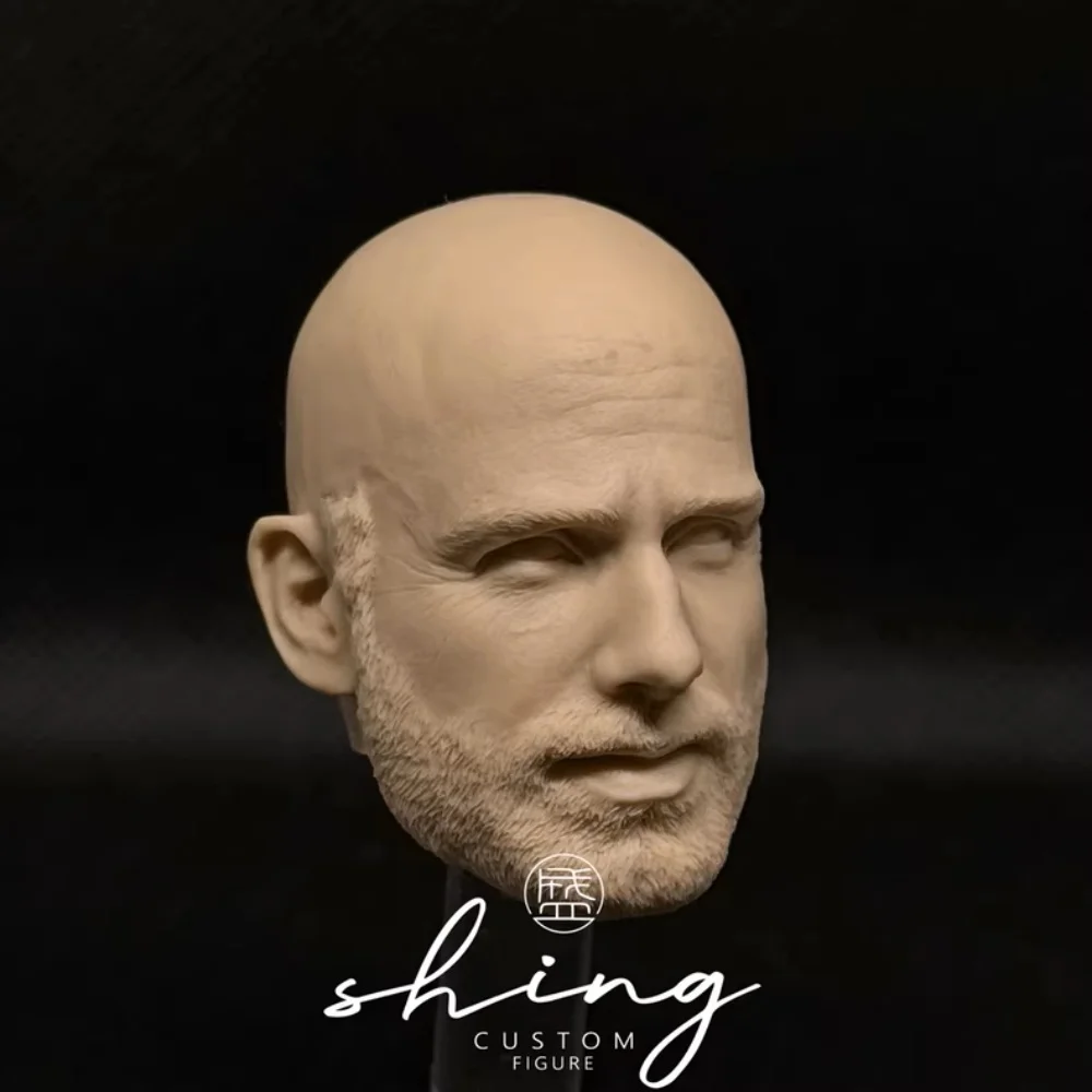 【Only Head】1/6 Scale Male Soldier Horror Series Walking Death Actor Andrew Unpainted Resin Head Sculpt Fit 12''Action Body Model