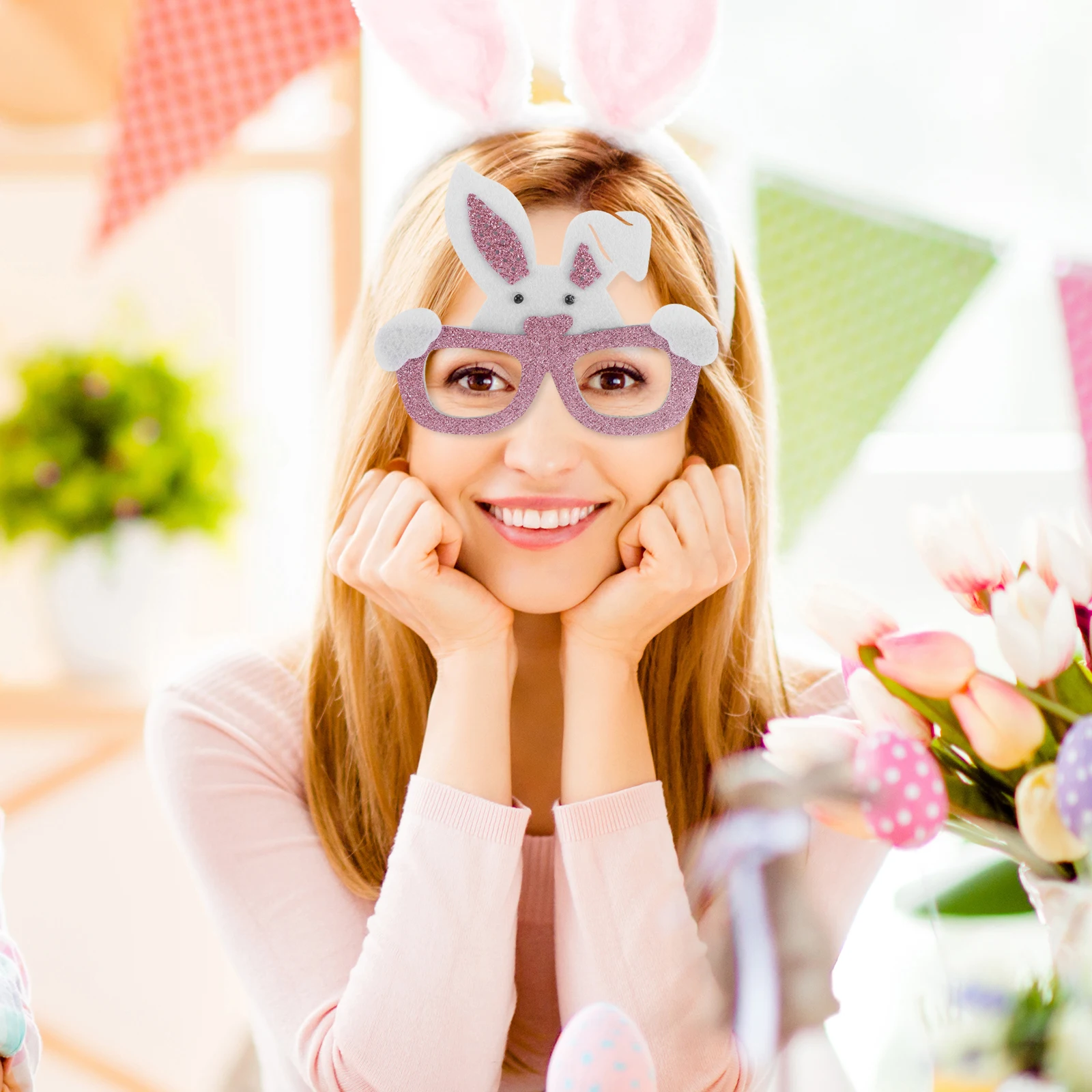 

Easter Bunny Glasses Dress up Props Costume Accessories for Women Cute Photo Child