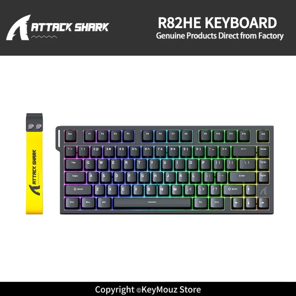 ATTACK SHARK R82HE Hot-Swap Magnetic Switch Wired Mechanical Keyboard 0.08ms Ultra-Low Latency 8K Polling for Esports Pro Player