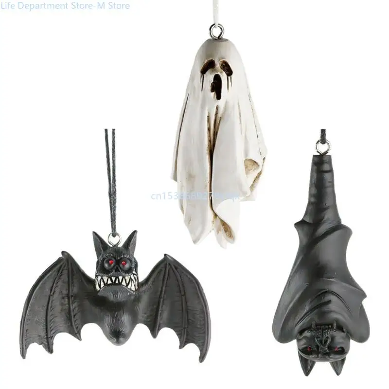 

Halloween Outdoor Hanging Decorations Outdoor Halloween Specter Bat Figures Hanging Ornament for Haunting Yard Decors