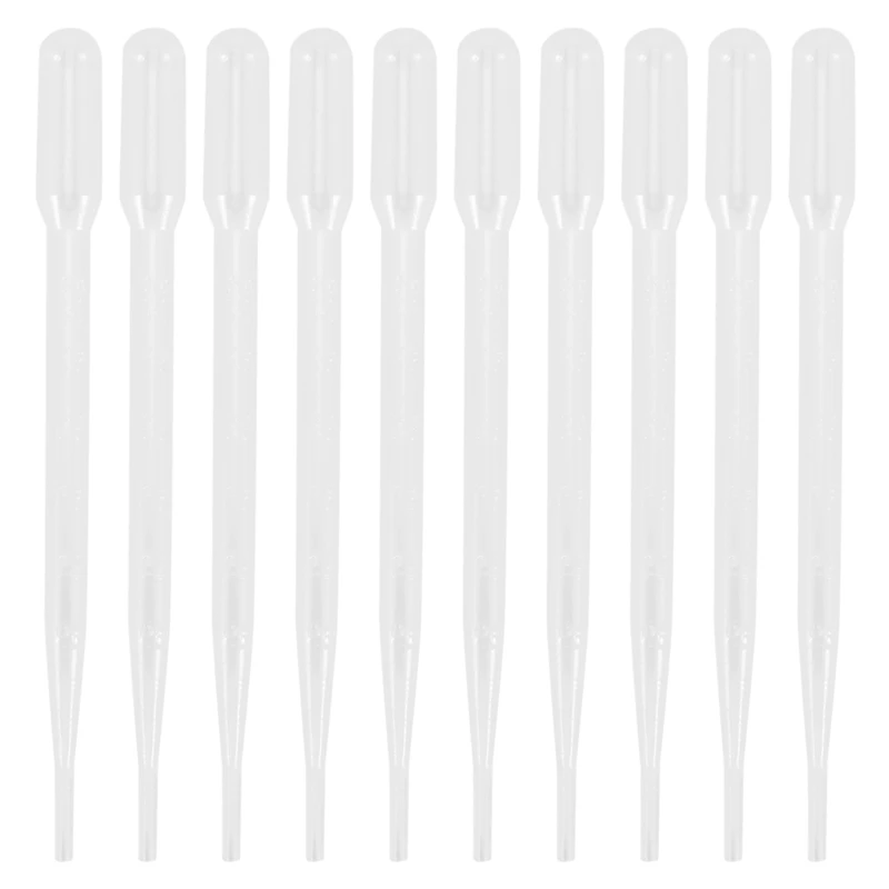 10Pcs 3ML Disposable Plastic Eye Dropper Set Transfer Graduated Pipettes