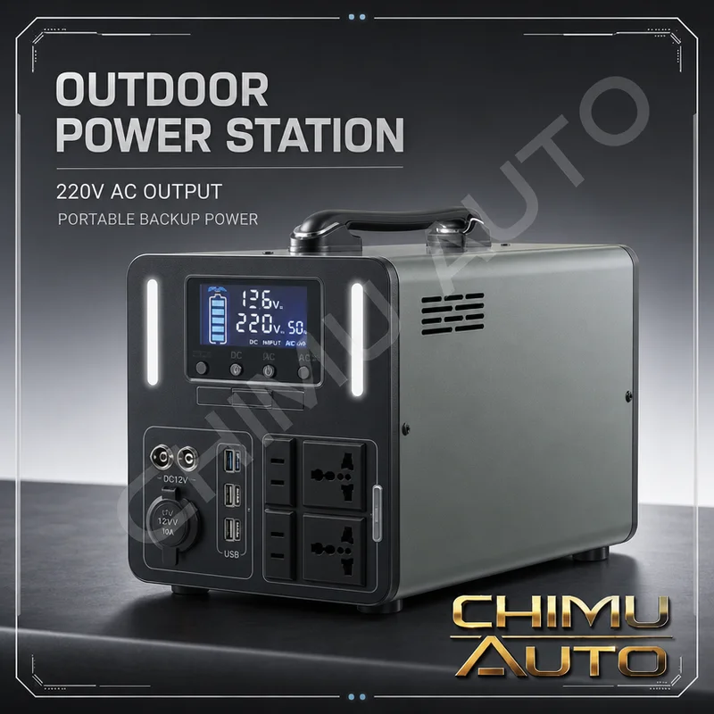 【CHIMU AUTO】Portable Power Station 220V Pure Sine Wave Outdoor Backup Power Supply 200-8800Wh USB AC DC Camping Generator