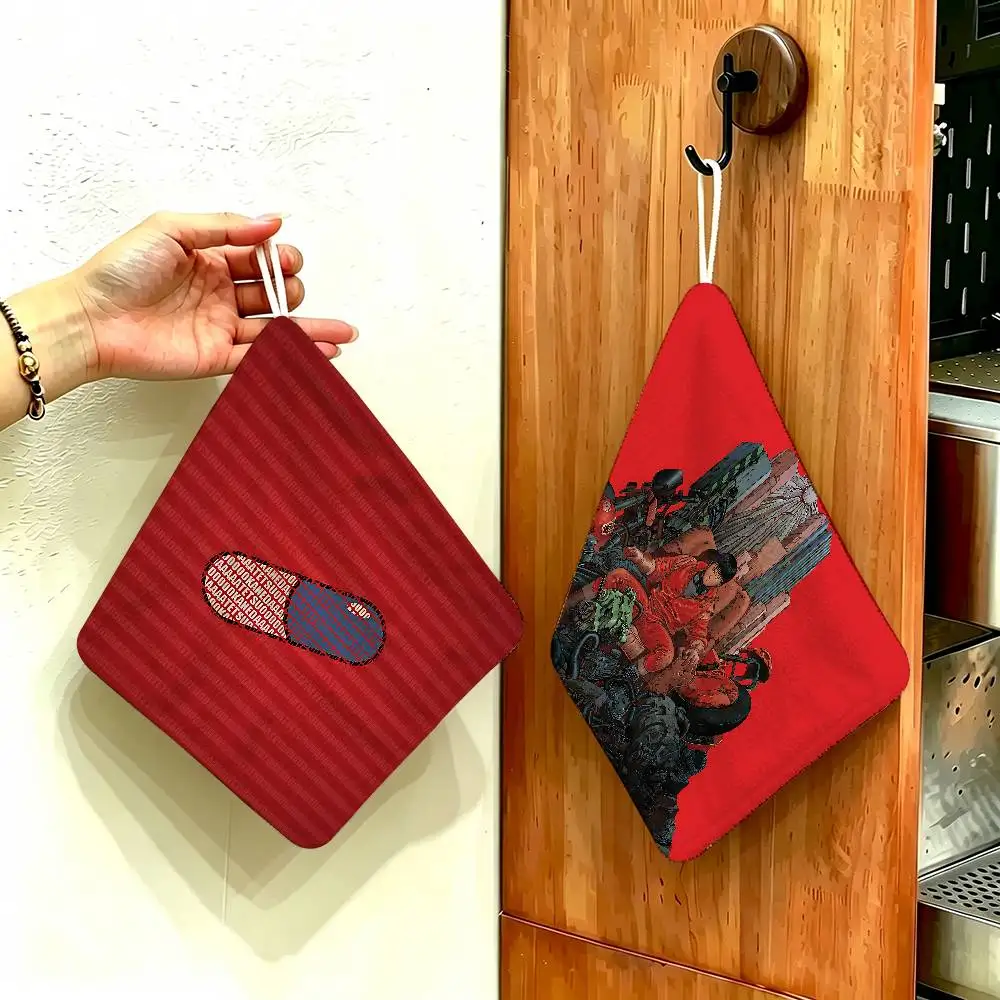 Superpower Energy Body A-akira Polyester Cotton Hanging Kitchen Towel, Soft Hand Wiping Towel, Reusable for Kitchen