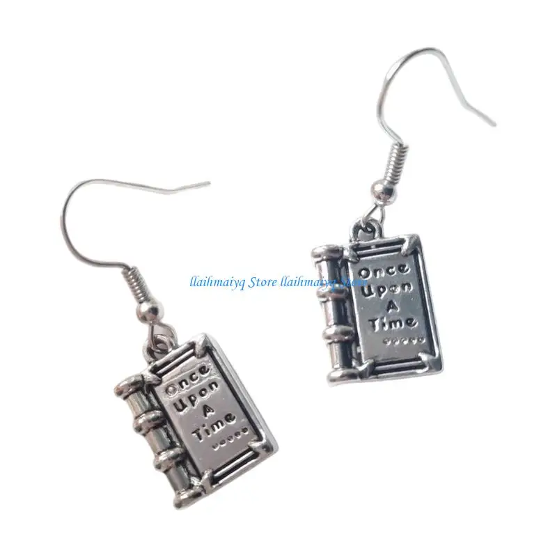 573B Delicate Earrings Book Fashion Ear Accessory Unique Jewelry Ear Pendant