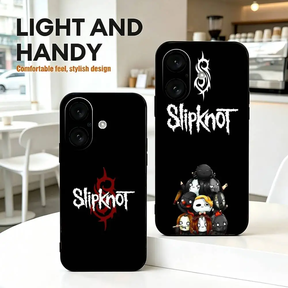 Чехол для телефона Rock S-Slipknots -ES для iPhone 17, 16, 15, 14, 13, 12, 11 Plus, Pro Max, XS, мягкий силиконовый, черный