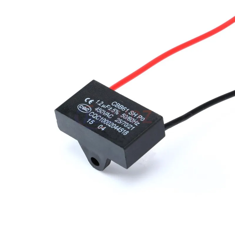CBB61 condensateur 450vac condensateur de démarrage de ventilateur 450V condensateurs de ventilateur 1UF/1.2UF/1.5UF/2UF/2.5UF/3UF/4UF/5UF/6UF/10UF
