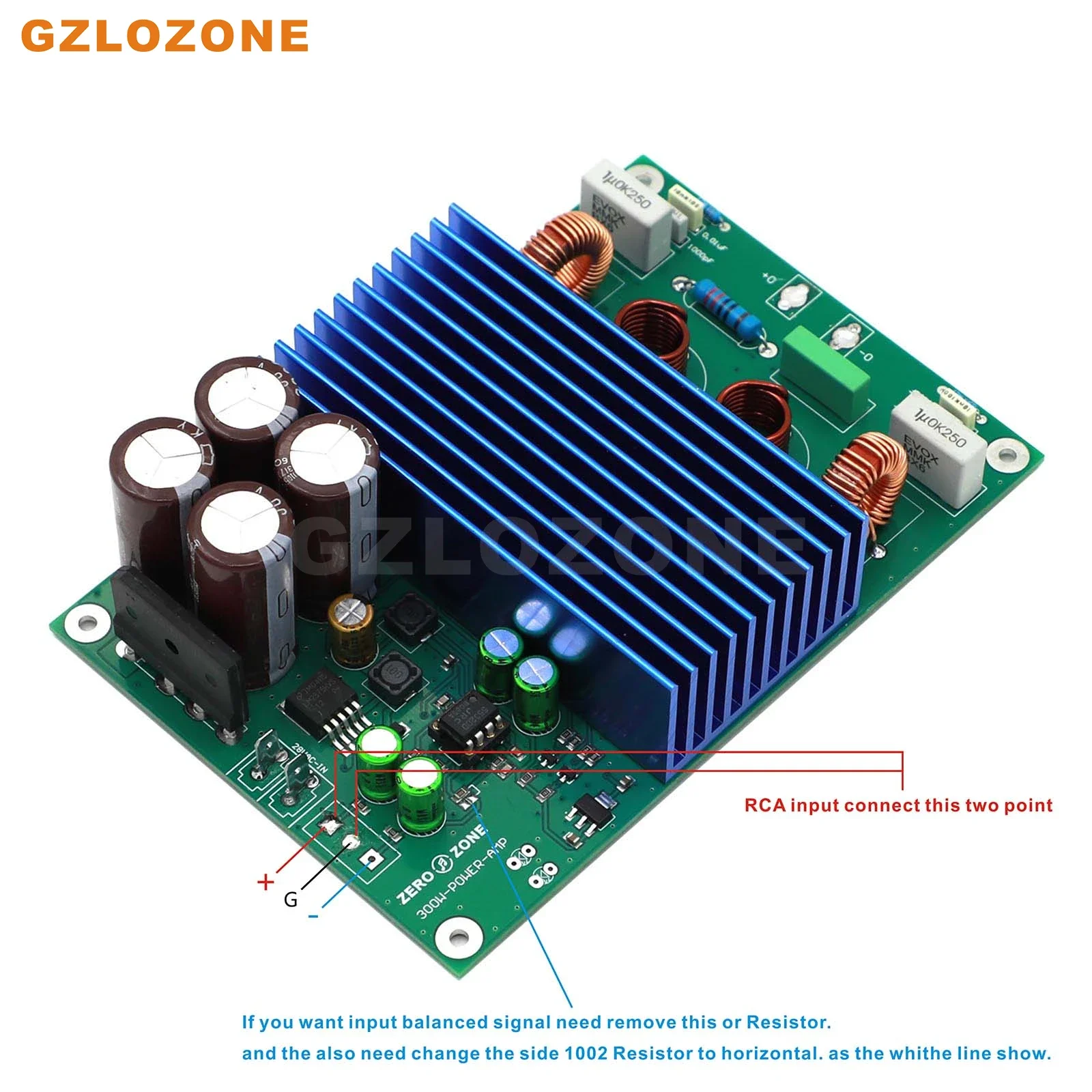 MONO TPA3255 Class D Power Amplifier Finished Board High Power HIFI BTL AMP Support RCA/XLR Input 300W