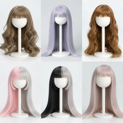Ob11 Wig Long Straight Hair Short Hair Soft Cute Curly Bangs Wavy Hair for 1/12 Bjd, Gsc ,Ymy Head Doll Accessories Multi-Color