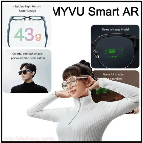 MEIZU MYVU Smart AR Glasses with Voice Prompter Real-time Translation Subtitles Conference Assistant Navigation AI Glasses