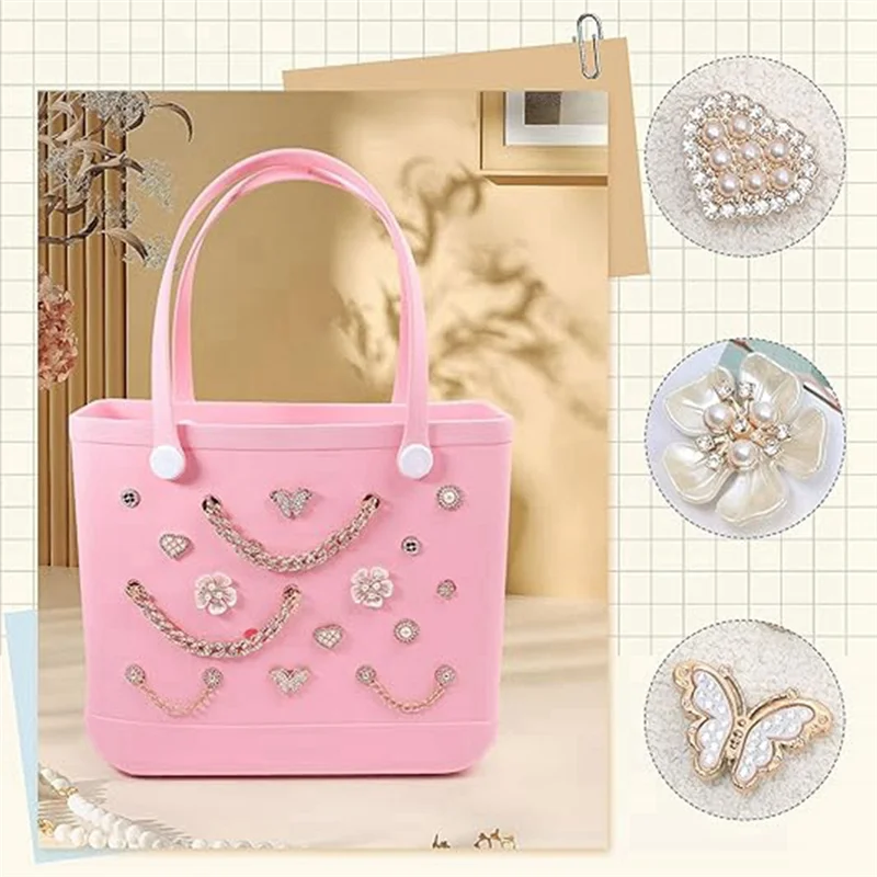 

FX-Charms For Bogg Bag For Simply Southern Резиновая пляжная сумка Tote For Bogg Bag Charms